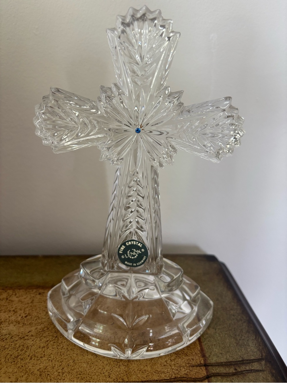 Lenox Clear Crystal Cross Decorative Accent - Inspirational Collection